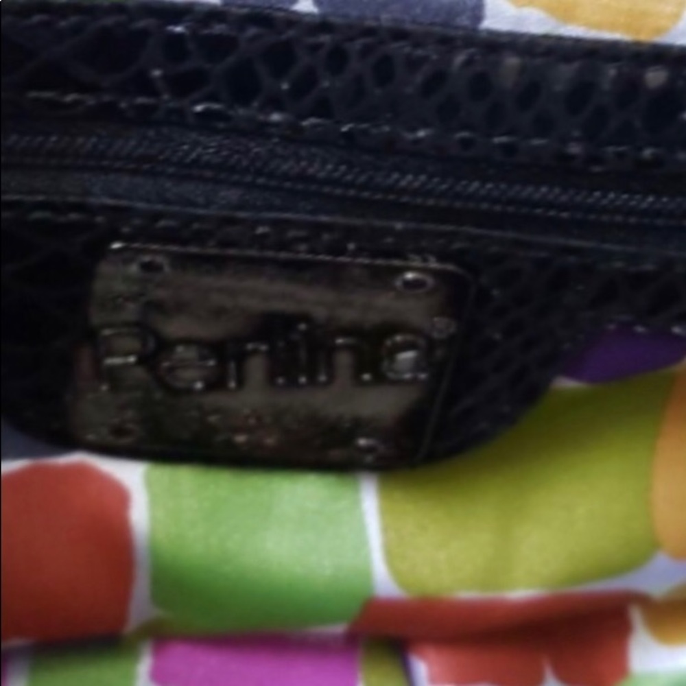 EUC GORGEOUS PERLINA XL LEATHER / SNAKESKIN HOBO TOTE W/ DOUBLE ROLLED HANDLES - Picture 4 of 5